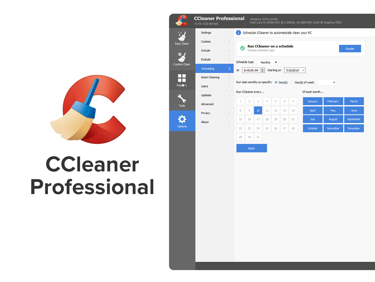 CCleaner Professional 2024 Key – 1 Year License for 3 PCs | Superior PC Optimization